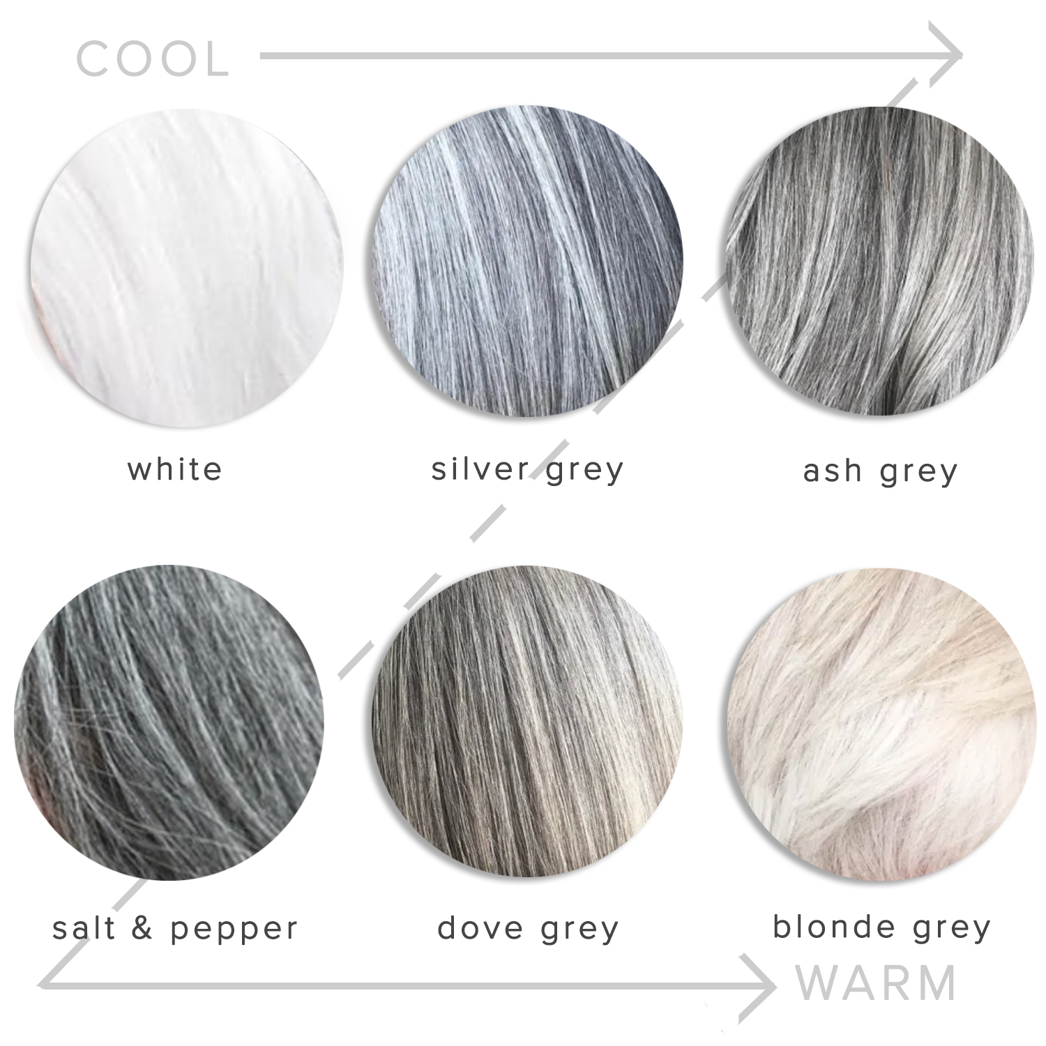 gray color chart grey hair colour chart hair color chart silver - guide ...